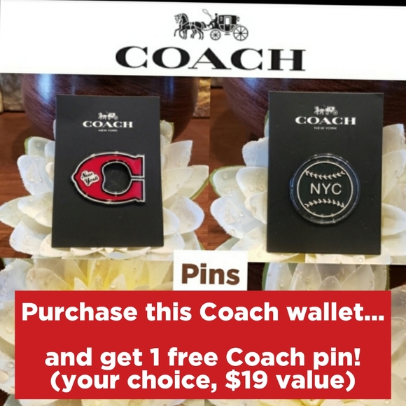 💕only 1 left!💕 NEW Coach Pebble Leather Wallet - Picture 2 of 5